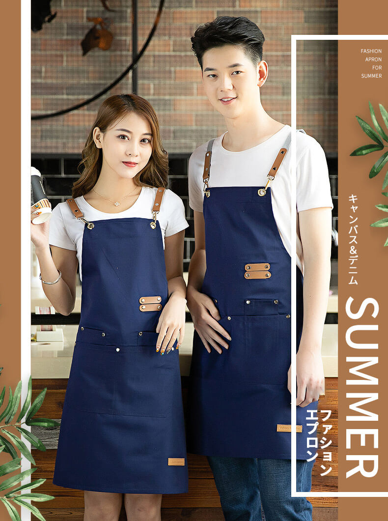 楽天市場】エプロン 名入れ デニム 男女兼用 キャンバス 北欧 ワーク