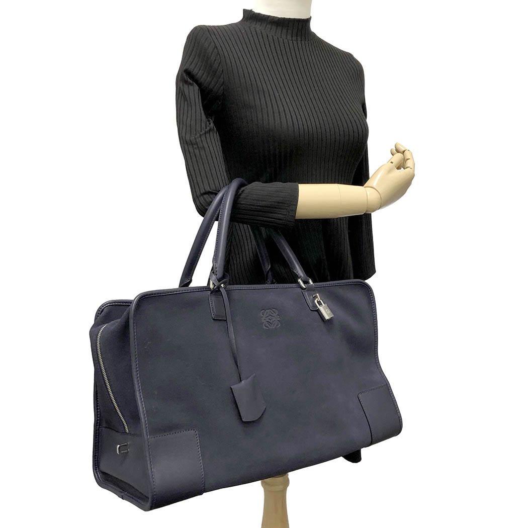 楽天市場】ロエベ アマソナ44 スエード ネイビー シルバー金具 メンズ