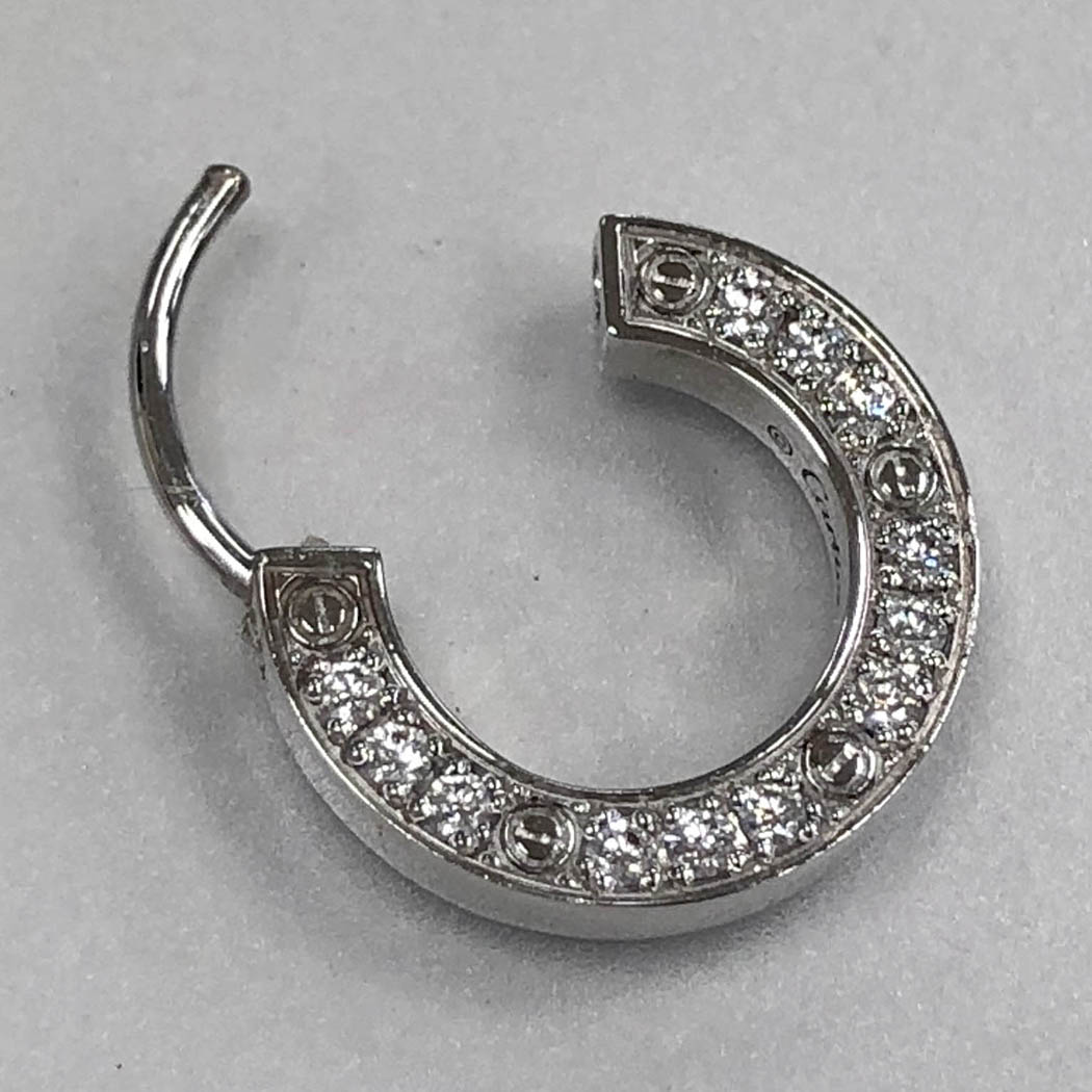 楽天市場】カルティエ□ ラブシングルイヤリング ピアス 片耳用 750 WG