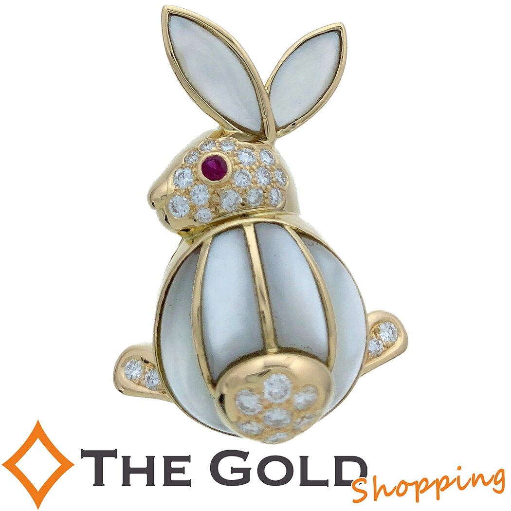 楽天市場】ヴァンクリーフ＆アーペル うさぎ ブローチ ダイヤモンド