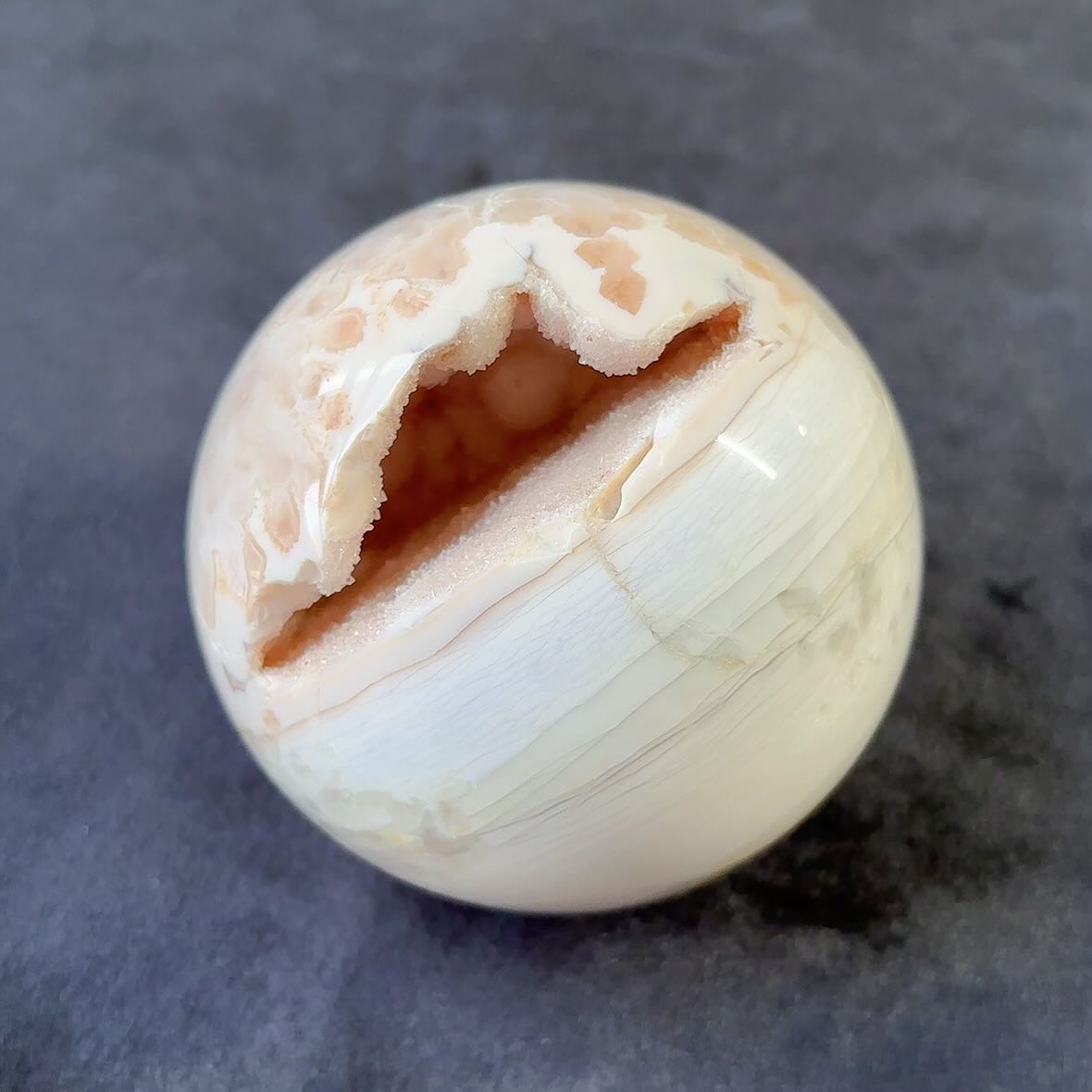 楽天市場】天然石 レア! 希少 ピンク ジオード アゲート メノウ