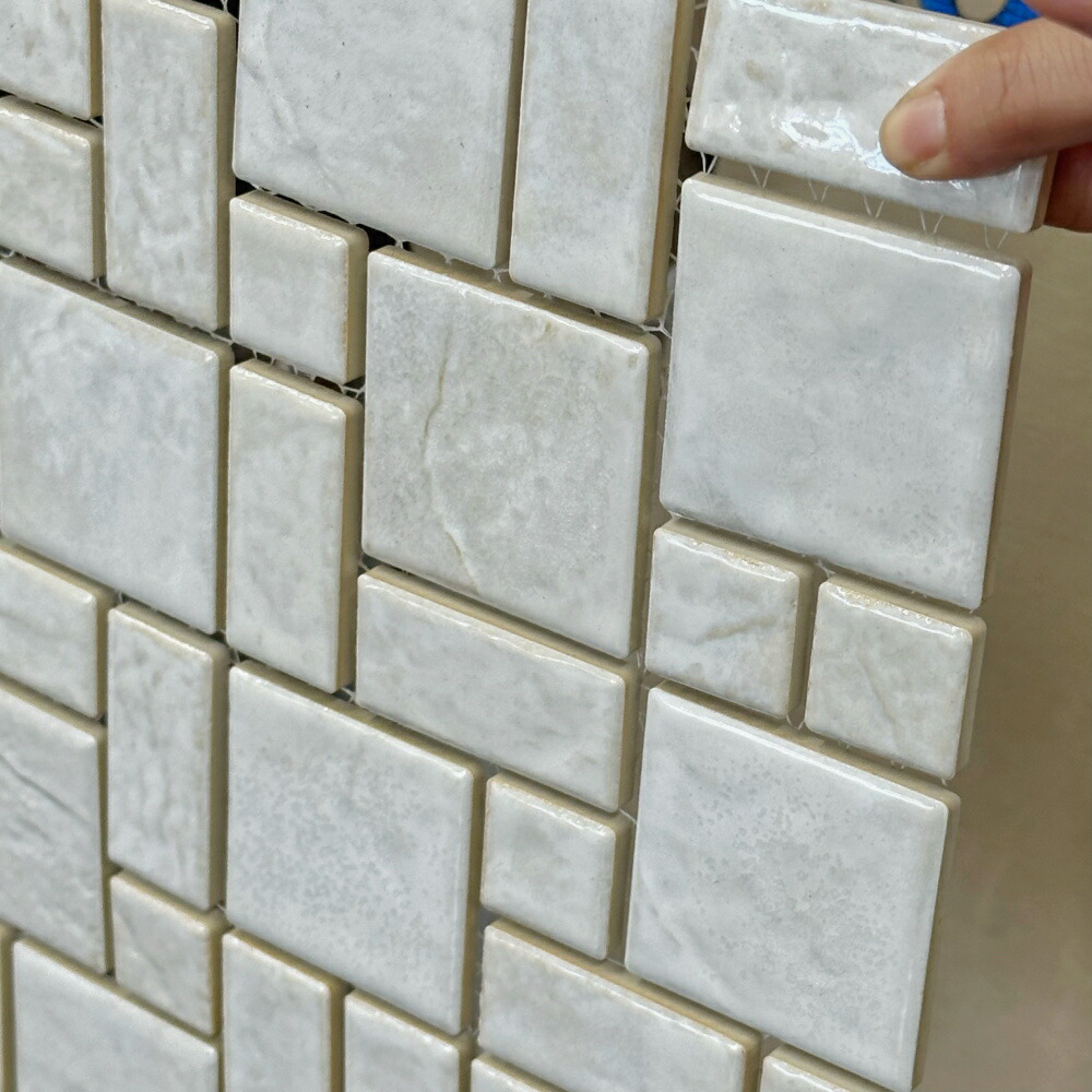 楽天市場】モザイクタイル シート 石面 磁器 サニー ウォータリー