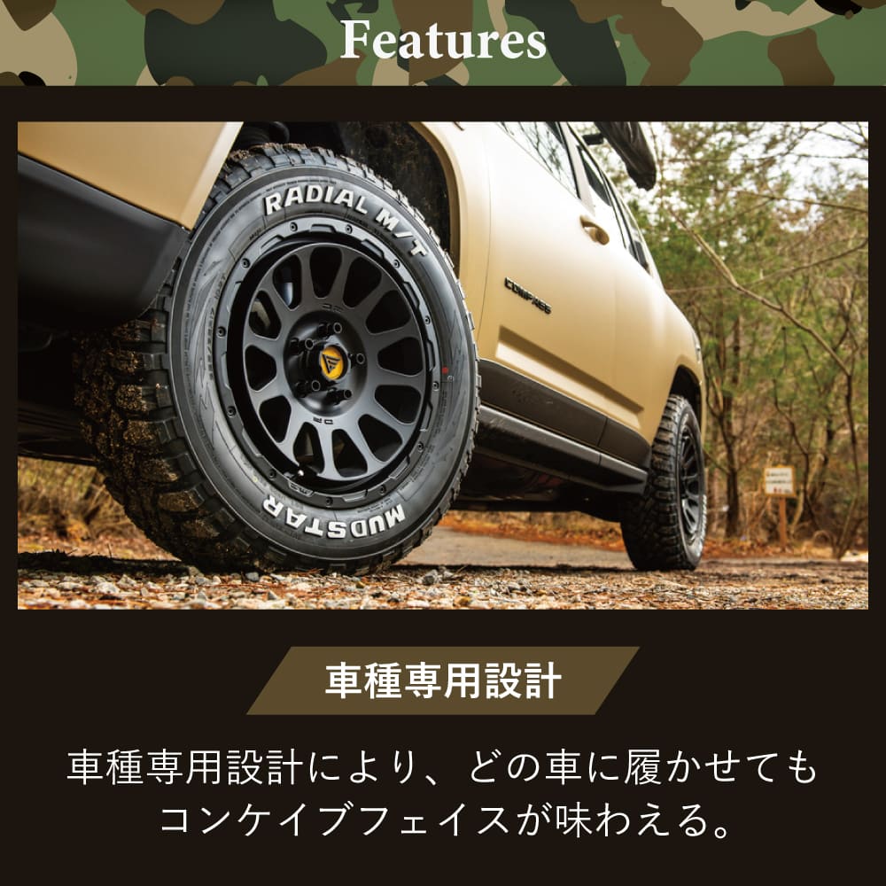 楽天市場】デルタフォース オーバル 17X8.0J 6/139.7 +20 CB 106.2φ