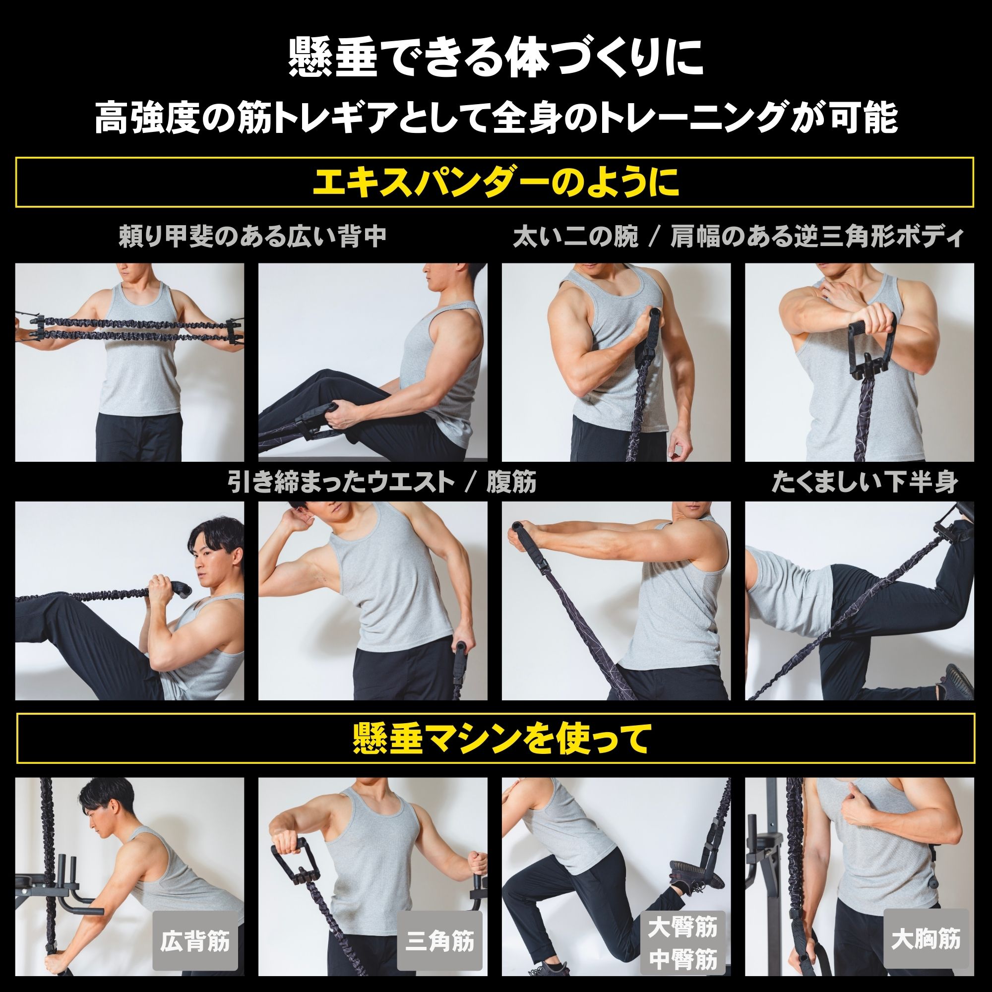 楽天市場】【ランキング1位獲得】懸垂アシストチューブ ハンドル付