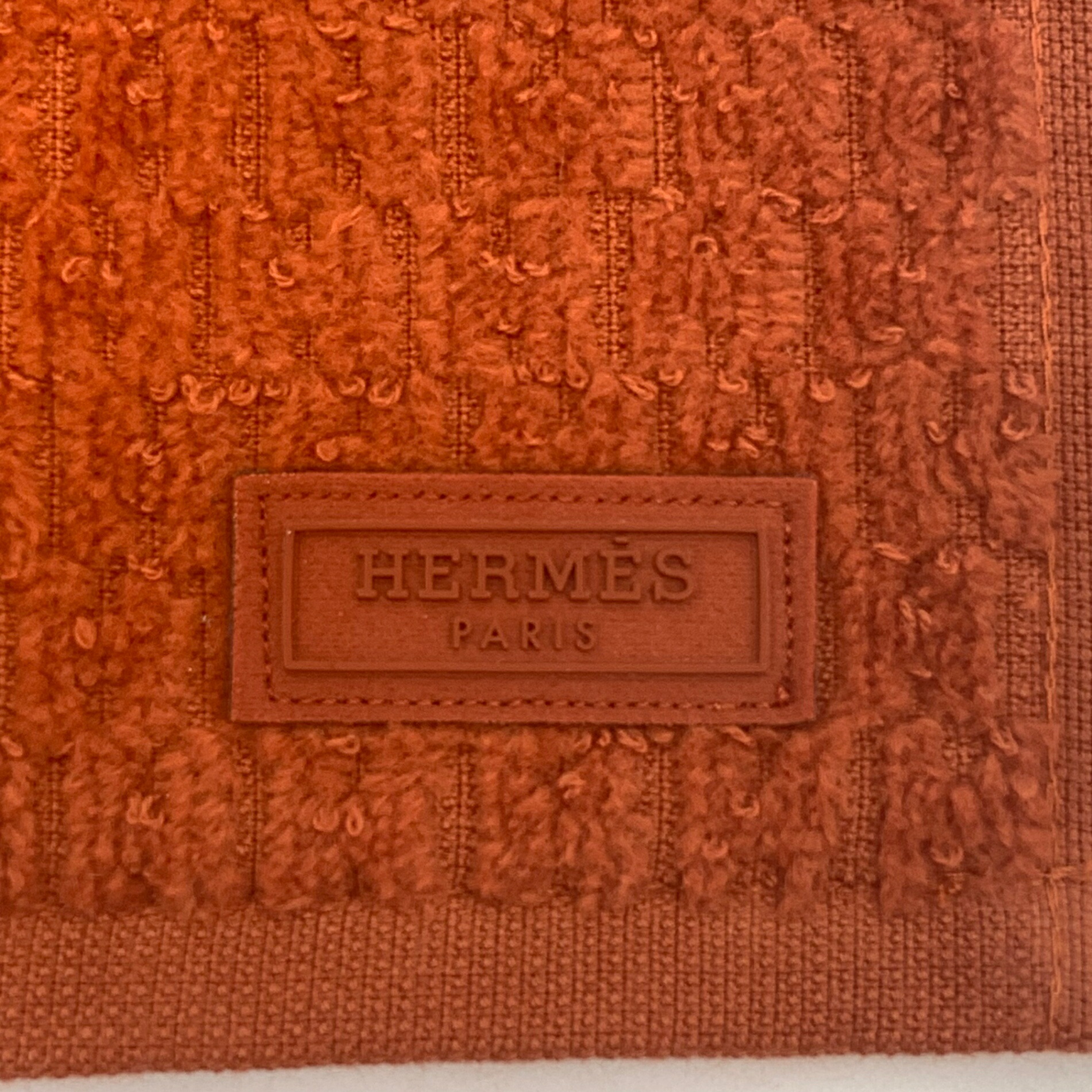 楽天市場】未使用品 HERMES エルメス タオル タグ付き Hロゴ オレンジ