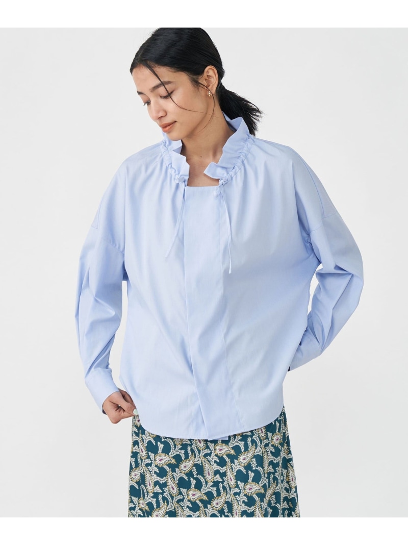 楽天市場】【SALE／50%OFF】コットンブロード フリルカラーブラウス