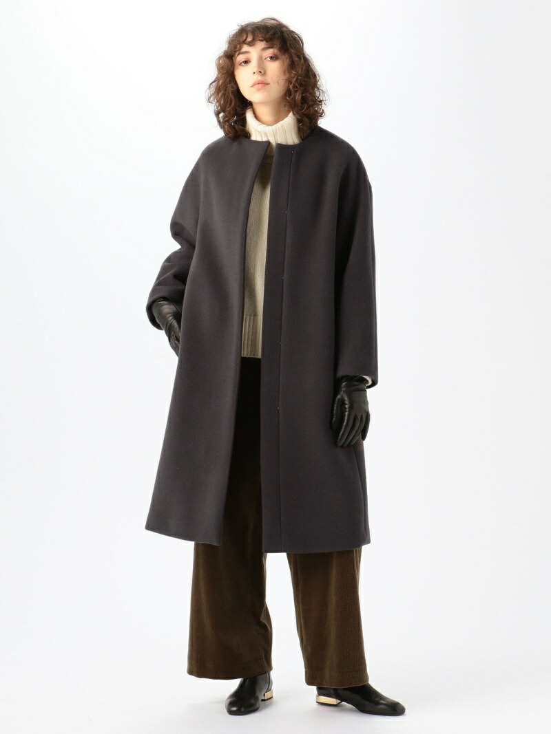 楽天市場】【SALE／40%OFF】ウールモッサ ノーカラーコート DES PRES