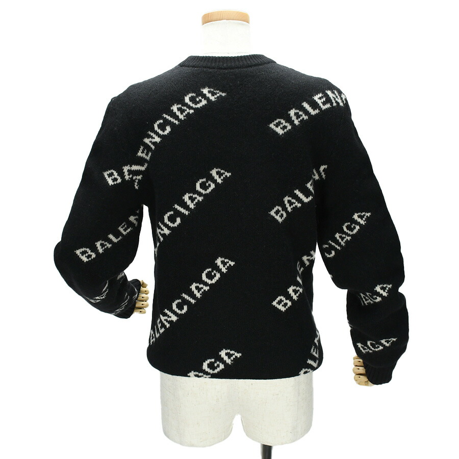 楽天市場】バレンシアガ BALENCIAGA 総柄ロゴ ニット セーター クルー