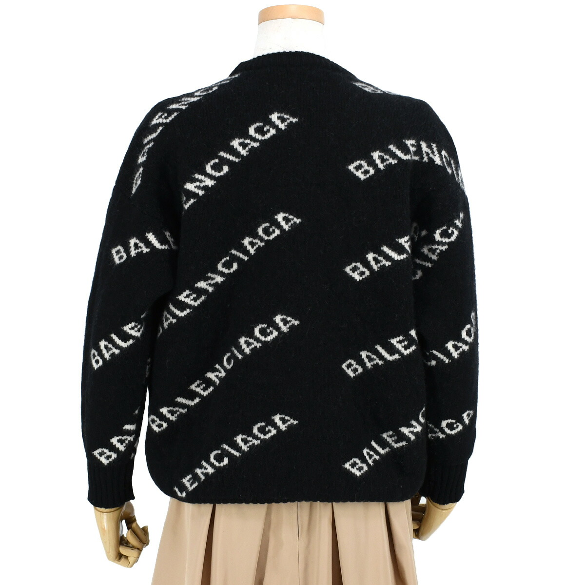 楽天市場】バレンシアガ BALENCIAGA ロゴ総柄 セーター ニット 555273