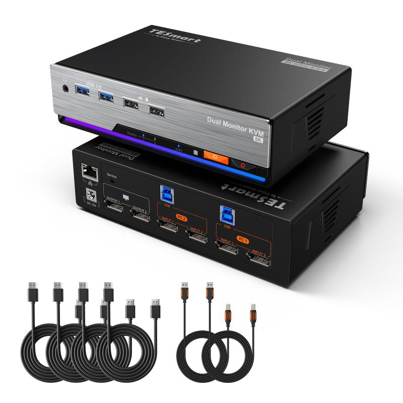 楽天市場】 DisplayPort KVMスイッチ 8K@60Hz 2入力2出力 2モニター2台