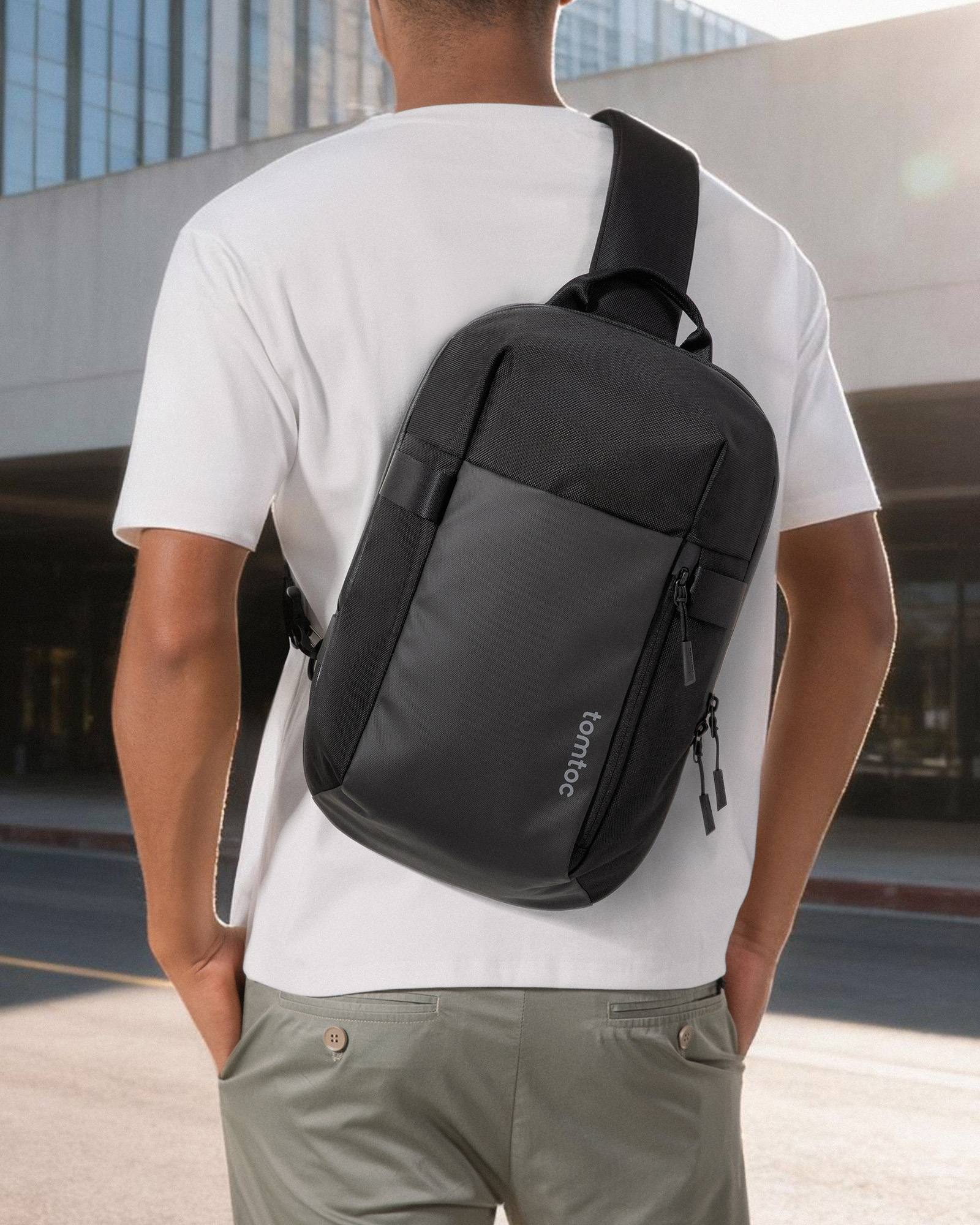 楽天市場】tomtoc ボディバッグ メンズ 大容量 14インチ MacBook Pro