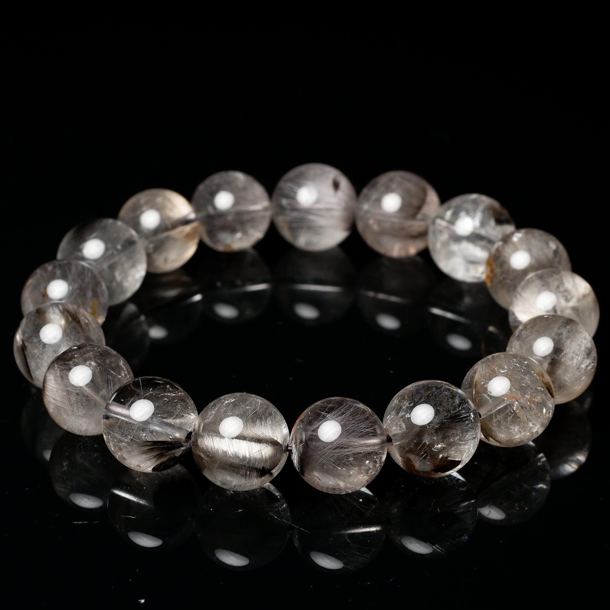 楽天市場】プラチナルチル ブレスレット 13mm プラチナルチルクォーツ