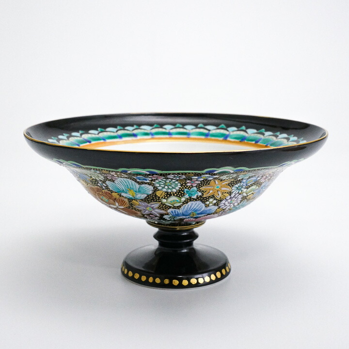 楽天市場】九谷焼 台皿 色絵金襴花詰 / 高 聡文 hanazume 海外人気の