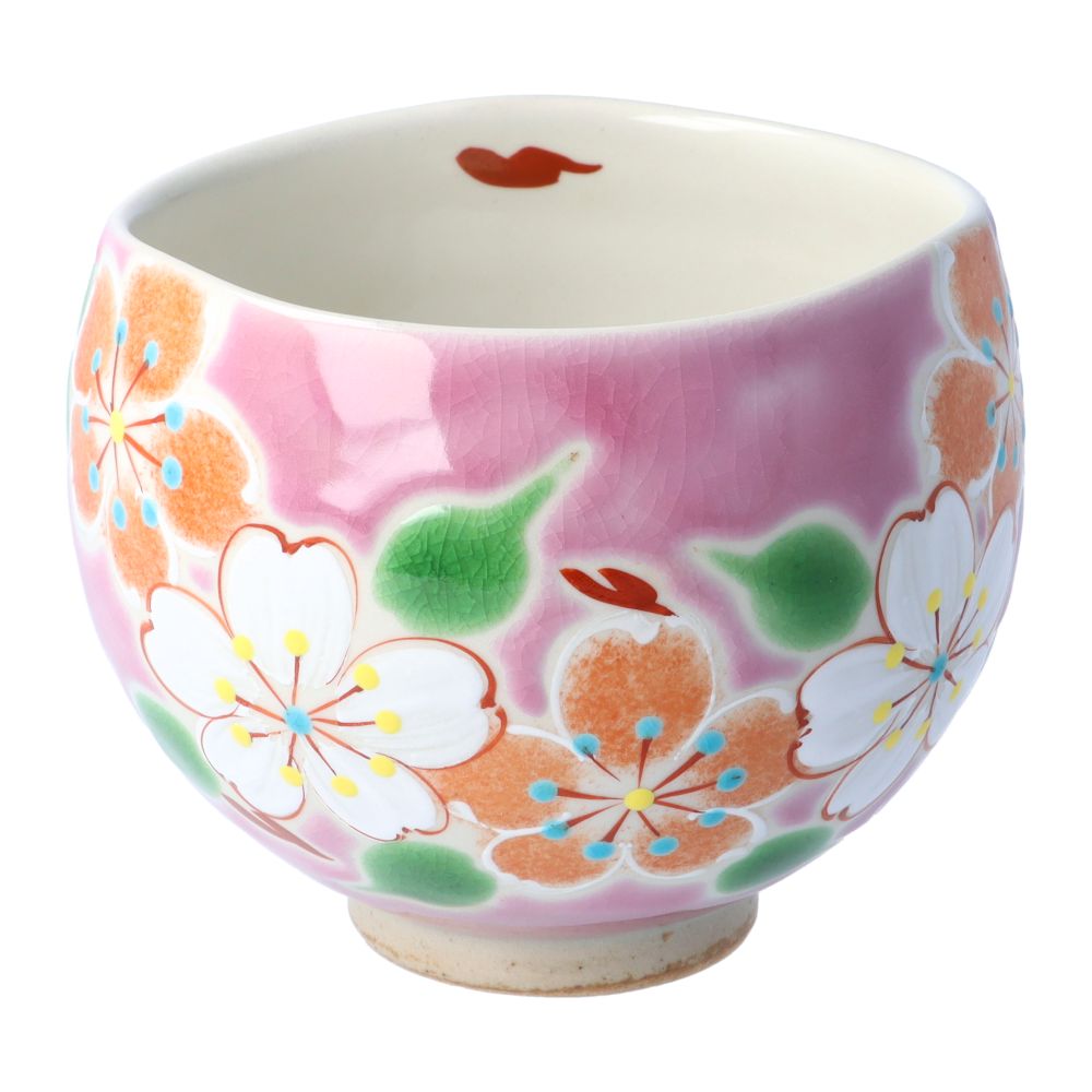 楽天市場】九谷焼 いっぷく碗 彩日和（桜）（ブルー・ピンク） / 虚空