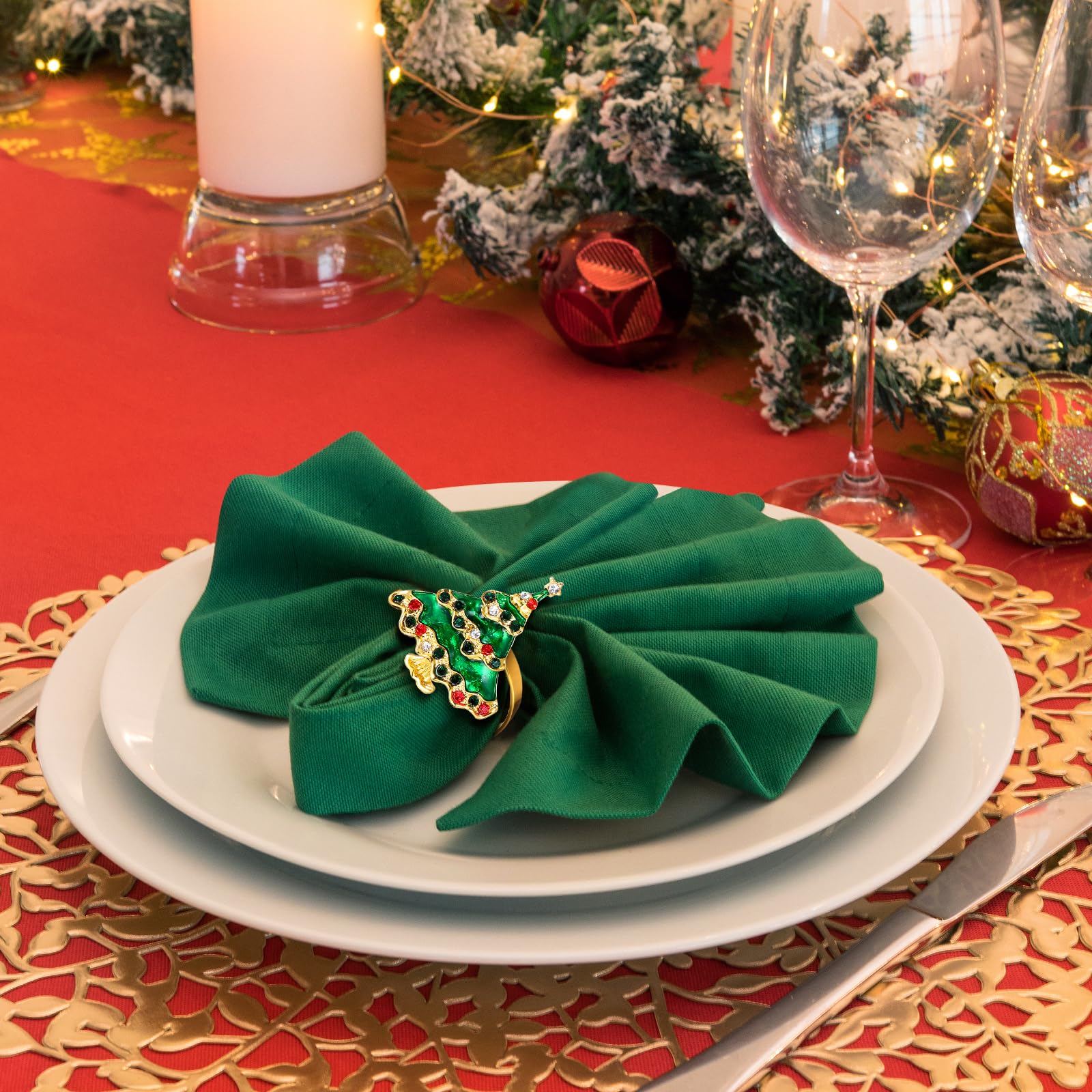 楽天市場】ナプキンリング クリスマス テーブル飾り 6個セット ツリー