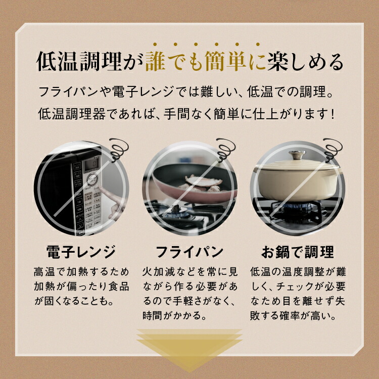 楽天市場】低温調理器 1200W ハイパワー ギフト EmperorTamarin