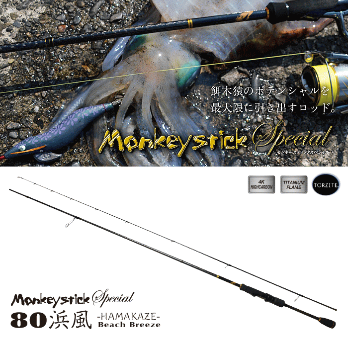 楽天市場】林釣漁具製作所 モンキースティックスペシャル 80 浜風 / 餌