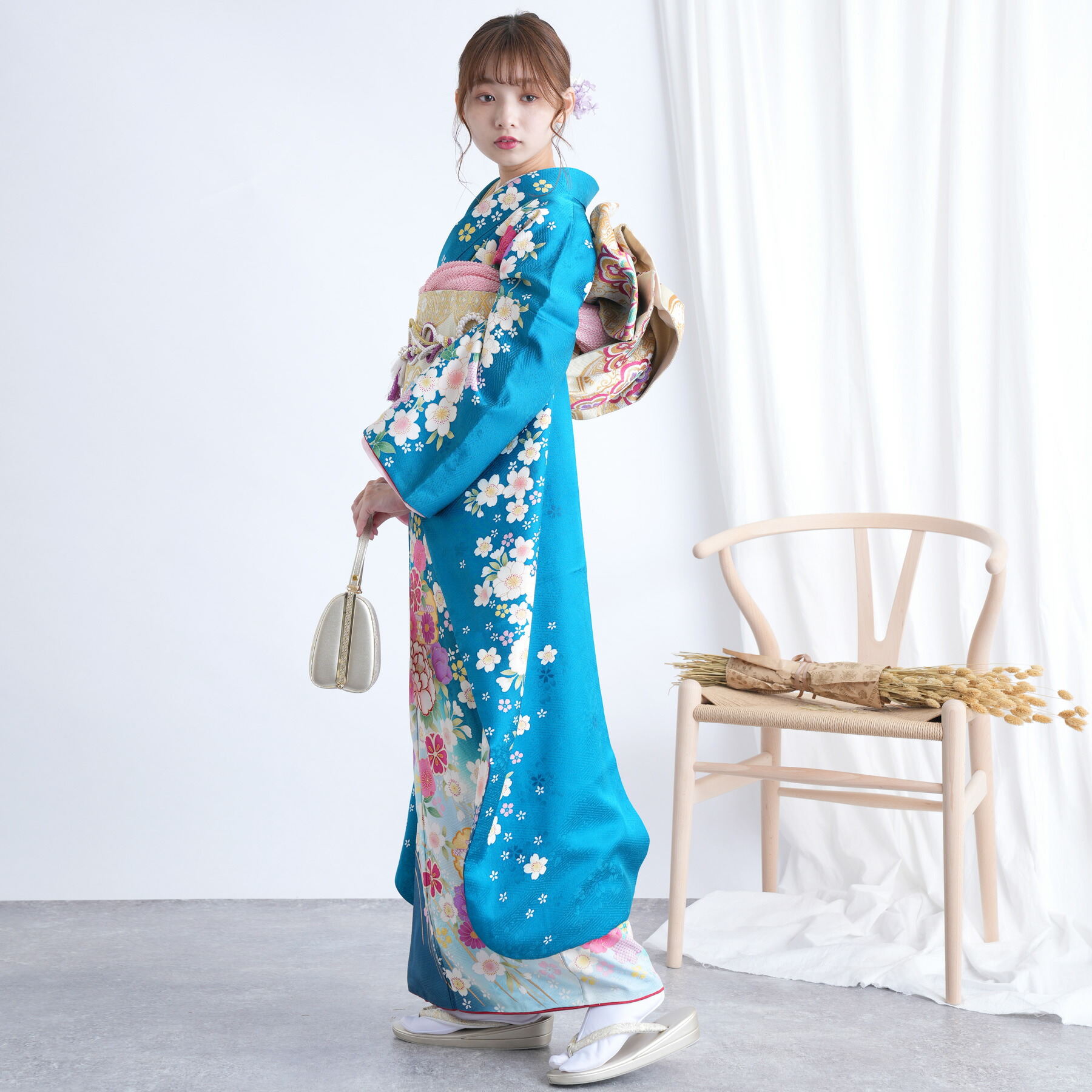 楽天市場】【レンタル】【振袖 正絹着物+正絹袋帯 21点セット 絵羽