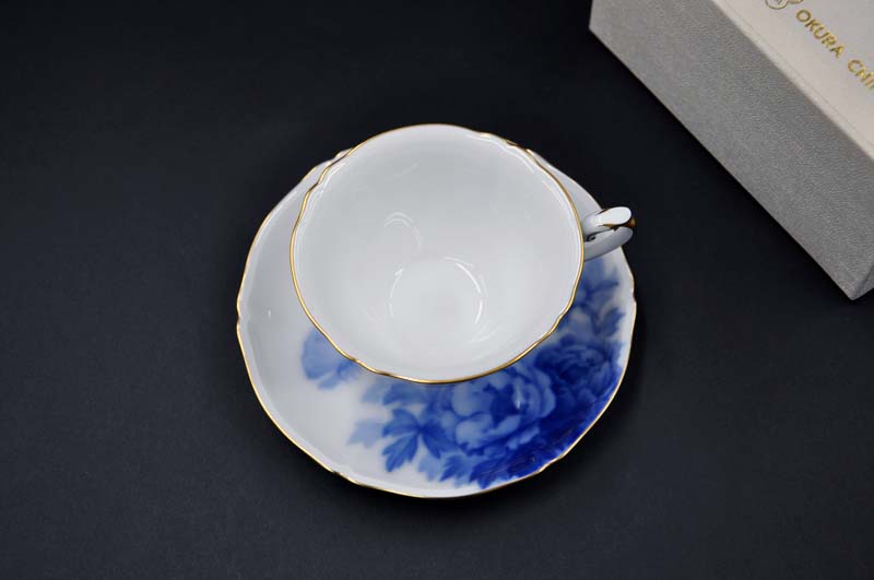 楽天市場】大倉陶園 岡染ぼたんカップ&ソーサー (1客/碗皿)【送料無料