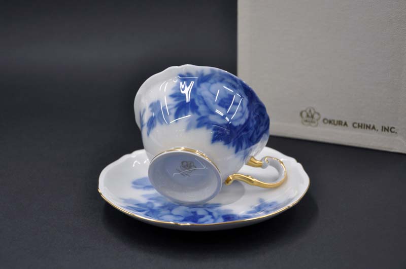 楽天市場】大倉陶園 岡染ぼたんカップ&ソーサー (1客/碗皿)【送料無料