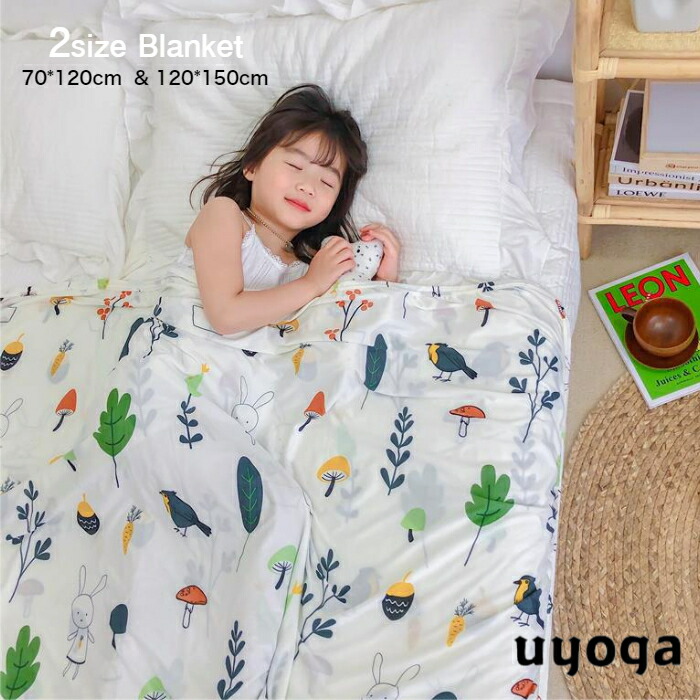 楽天市場】冷感 ブランケット 森柄 2サイズ/ 夏用 ハーフケット はだ