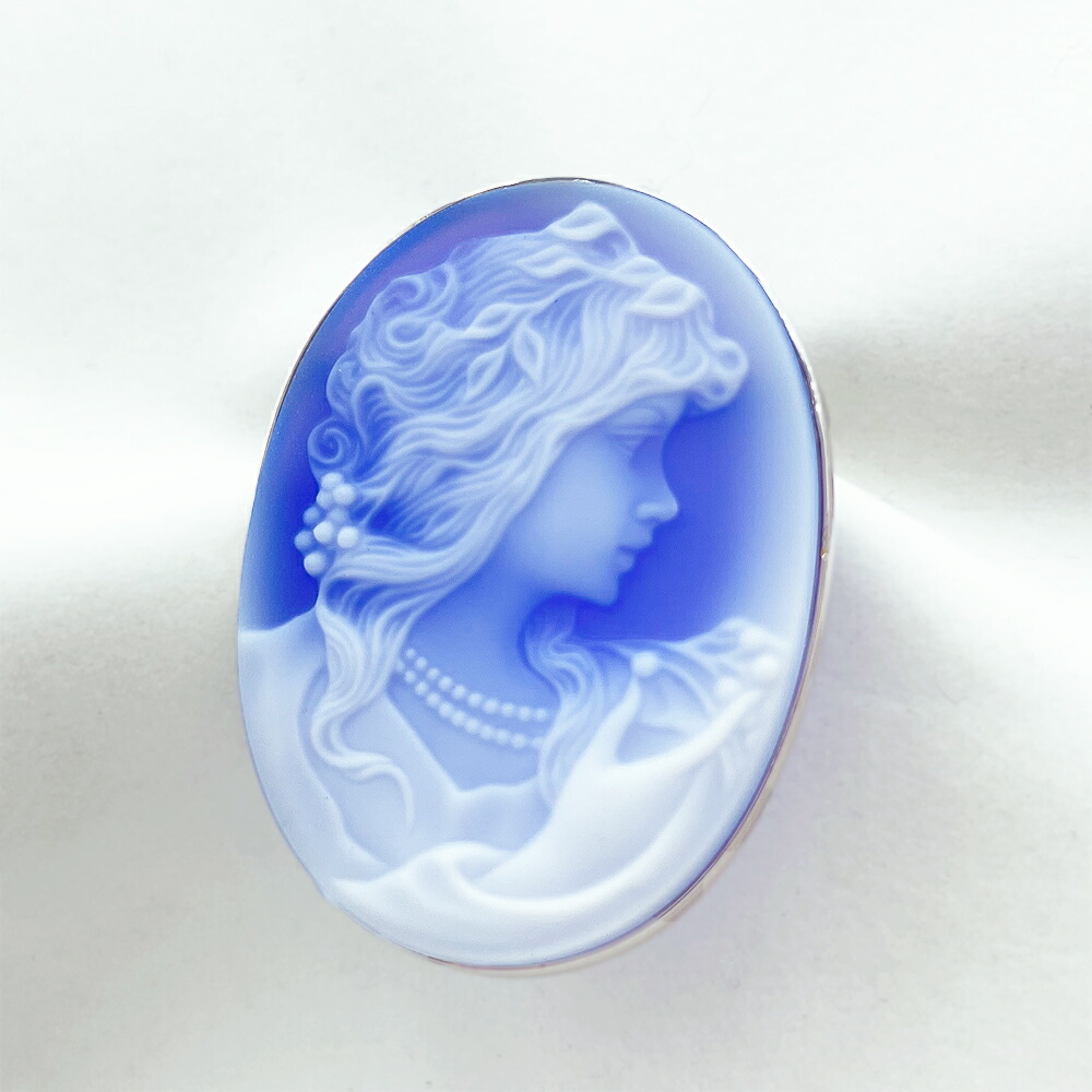 楽天市場】【選べるカラー】メノウ カメオ ブローチ&ペンダント SV925