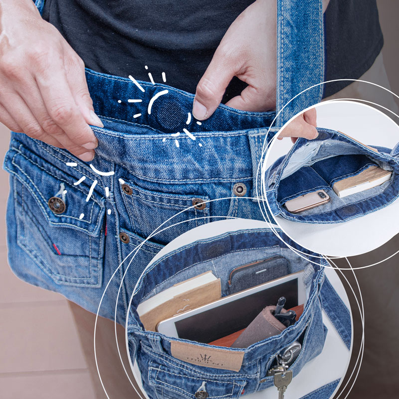 楽天市場】【公式】デニム サコッシュバッグ UK Trident リメイク風