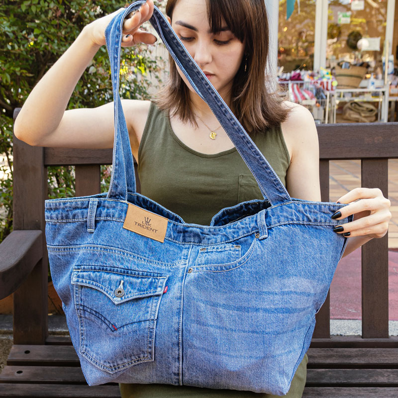 楽天市場】【公式】デニム マザーズトートバッグ UK Trident リメイク