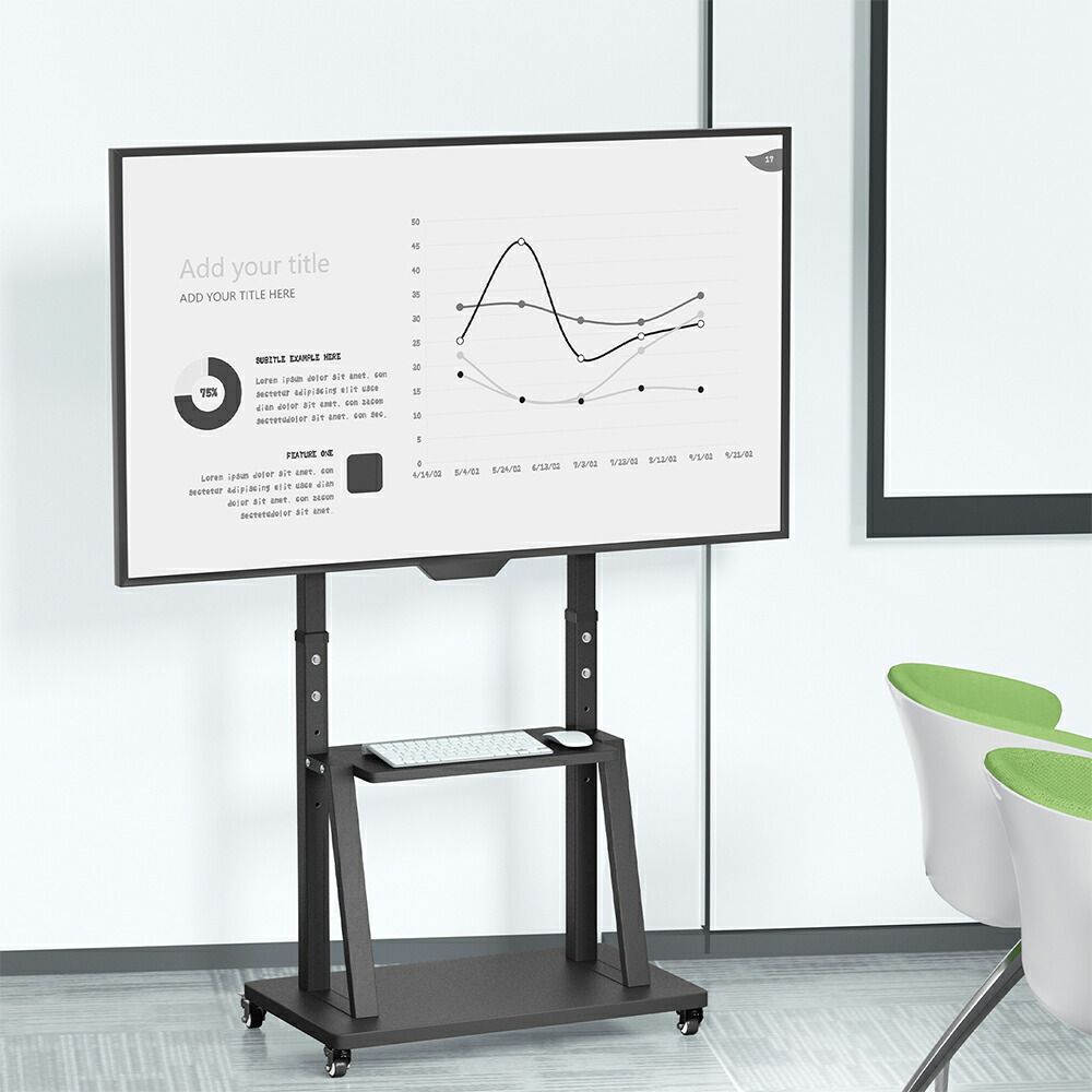 楽天市場】UNHO テレビスタンド キャスター付き 32〜100インチ対応 TV