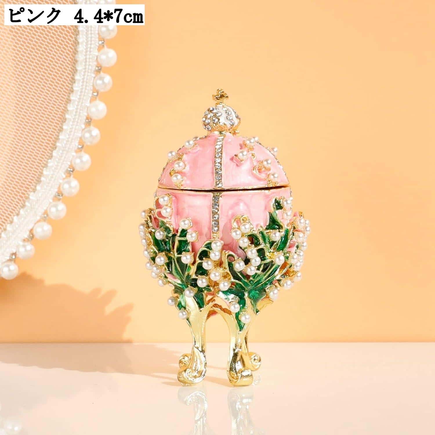 楽天市場】卵型 ジュエリーボックス 合金製 イースターエッグ型