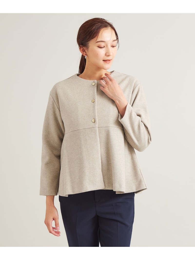 楽天市場】【SALE／50%OFF】ニットメルトン ペプラム ショートコート