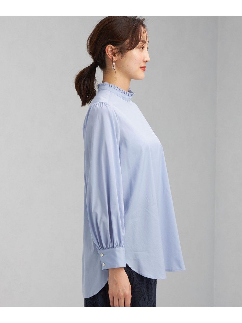 楽天市場】【SALE／70%OFF】ブロード スタンド フリル ネック ブラウス