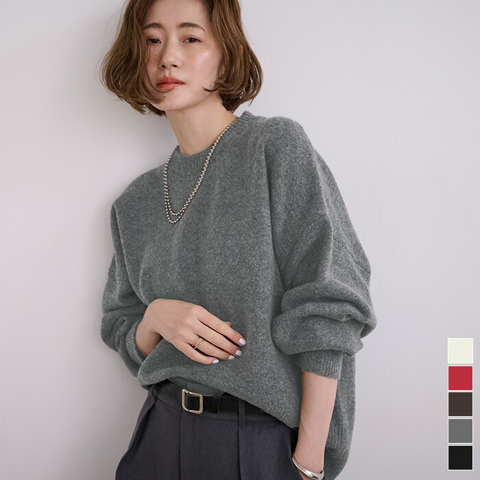 楽天市場】ヤクライククルーネックニット トップス レディース ニット