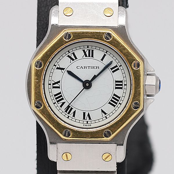 楽天市場】デッドストック級 永久保証書付 カルティエ サントス