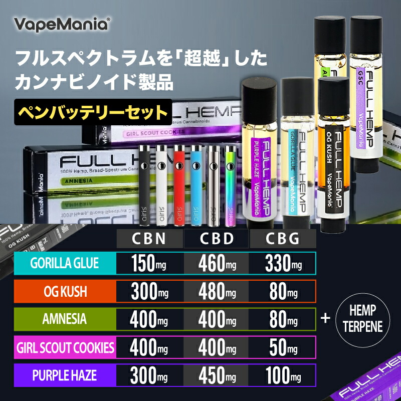 楽天市場】＼30%OFFクーポン有／ CBD カートリッジ セット cbn cbd cbg