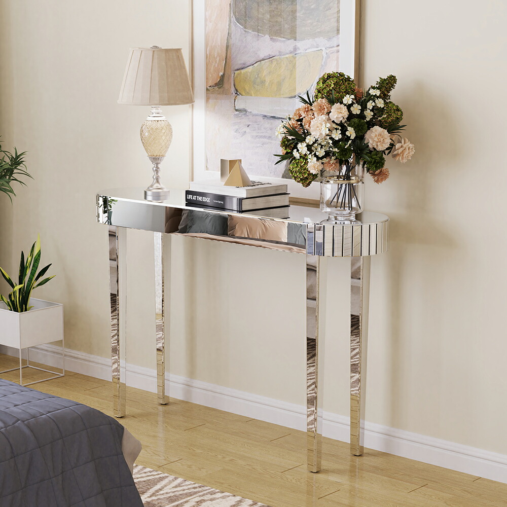 楽天市場】FATIVO コンソールテーブル ガラス キラキラ 玄関テーブル
