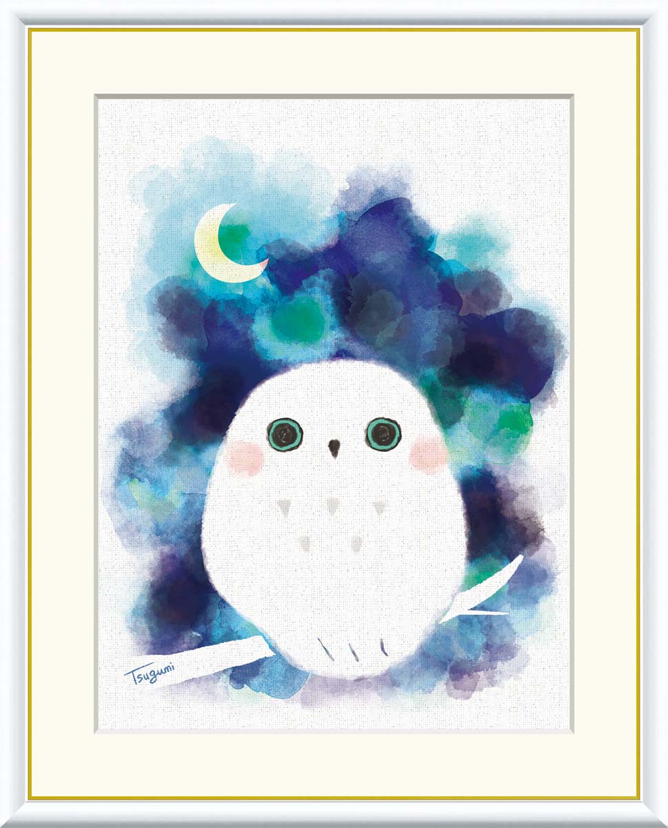 楽天市場】絵画 アート フレーム 木下つぐみ ふくろう 送料無料 J3