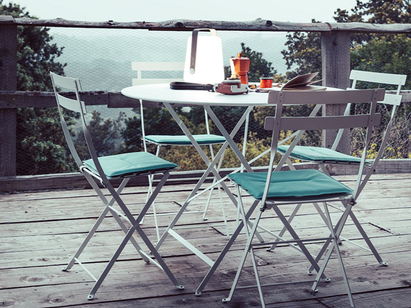 楽天市場】フェルモブ ビストロ テーブル ラウンド 77H 折りたたみ 丸