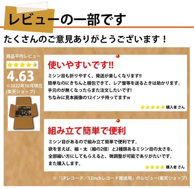 楽天市場】LPレコード／12inchレコード発送用 ダンボール【25枚セット