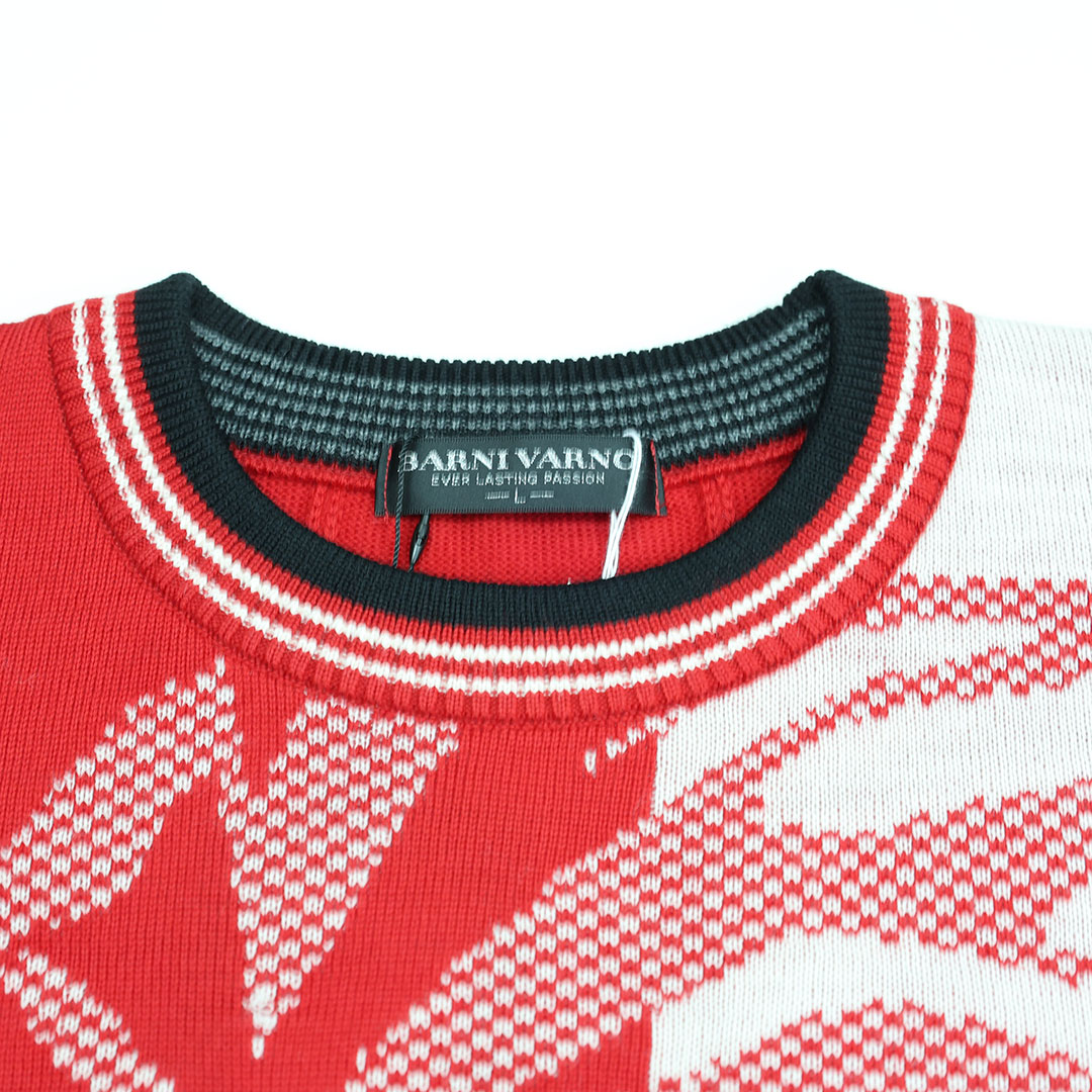 楽天市場】バーニヴァーノ ライオンデザイン クルーネック ニット LL