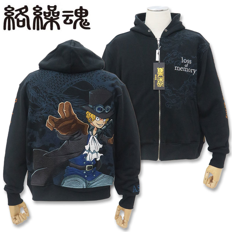 楽天市場】絡繰魂 ワンピースコラボ サボ 刺しゅう ジップアップ