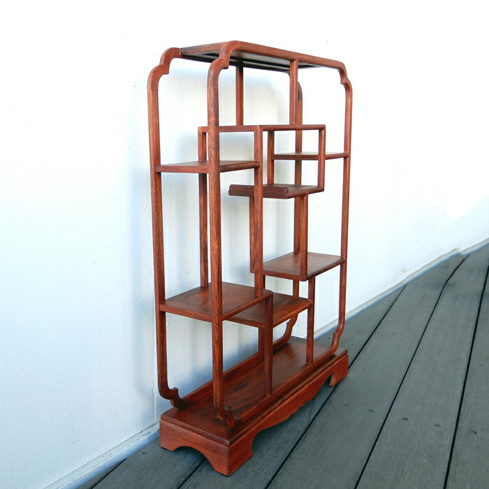 楽天市場】飾り棚 和モダン 和風 花梨 かりん おしゃれ アジアン