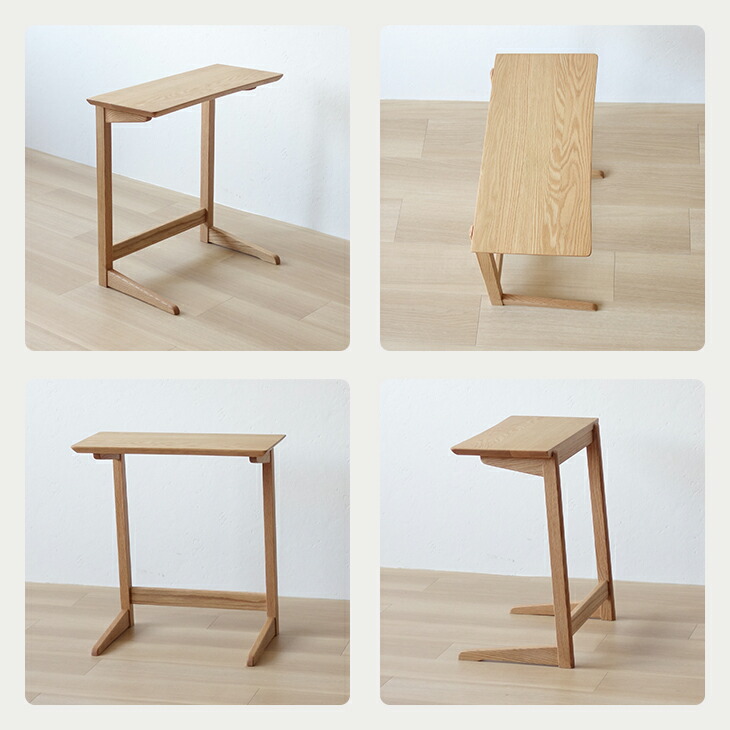 楽天市場】無垢材の上品なサイドテーブル 天然木 無垢材 木製 ナラ