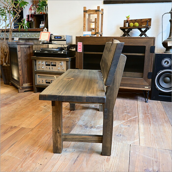 楽天市場】日本製 古材の手作りベンチ ウッドベンチ 木製 幅95cm 奥行