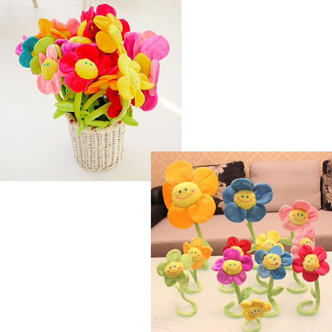 楽天市場】□「メール便」送料無料□スマイルフラワー ぬいぐるみ 造花