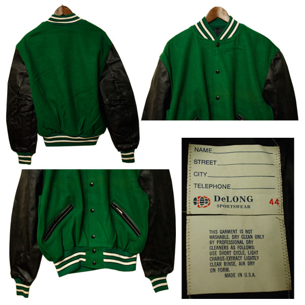 楽天市場】B品訳あり DeLONG（デロング）スタジャン レザー切り替え