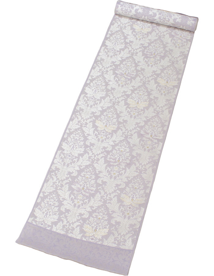 楽天市場】名古屋帯 白系 九寸帯 10 ＜お仕立て込み＞ 薄藤色 入学式