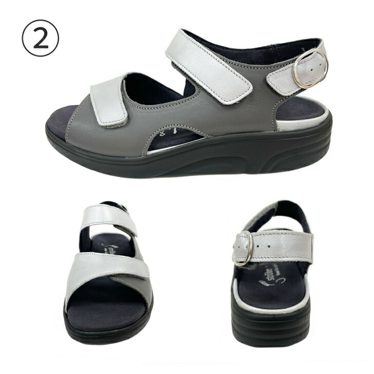 楽天市場】ストロバー サンダル レディース ブラック グレー ベージュ