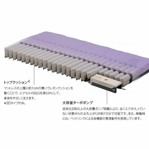 楽天市場】【パラマウントベッド】エアマットレス ここちあ結起3D