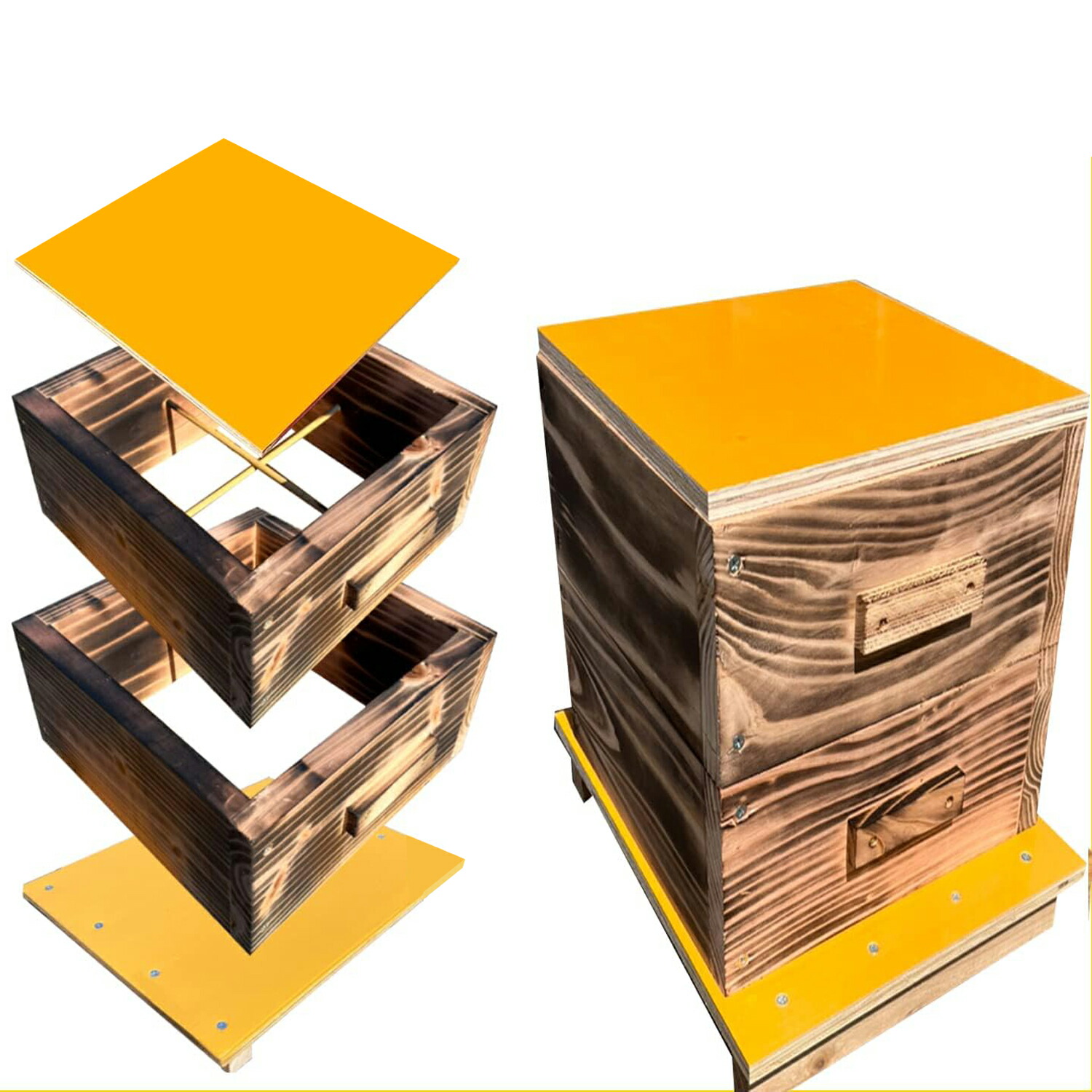 楽天市場】日本蜜蜂 巣箱 ニホンミツバチ 日本みつばち 重箱式巣箱 2段